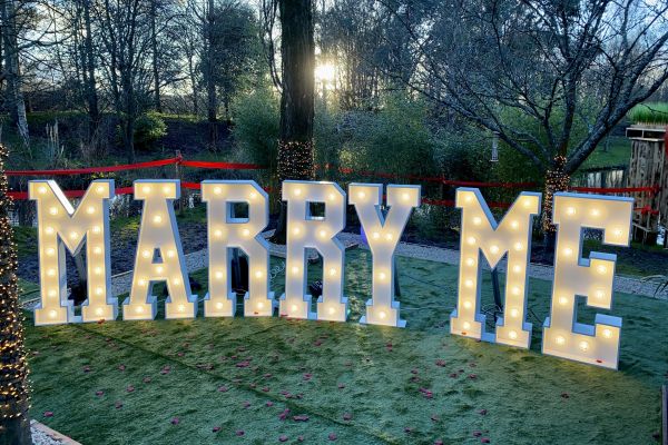 Marry Me Light Up Letters