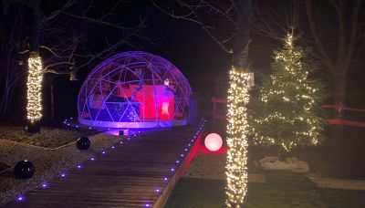 Festive Igloo with Fairy Lights