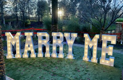 Marry Me Light Up Letters