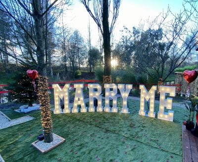 Marry Me Light Up Letters