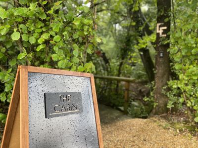 The Copper Cabin arrival sign