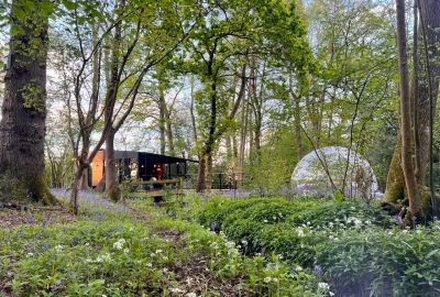 Cabin and Dome in Springtime