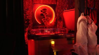 The Koi Hot Tub area