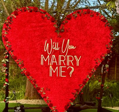 Our larger Marry Me Heart for your perfect proposal